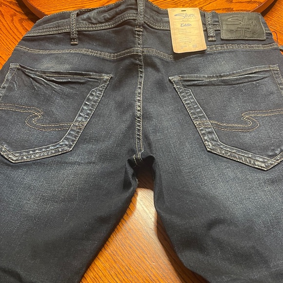 Silver Jeans Eddie Relaxed Fit Dark Denim - Picture 1 of 5